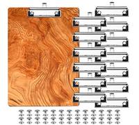 Lot de 15 pinces à presse-papiers à profil bas en acier inoxydable 10 cm - Léger à ressort rétractable - Pieds en caoutchouc pour coin de l'école, le bureau, les affaires