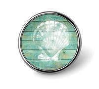 Lot de 15 pins émaillés en forme de coquillage, parfaits pour décorer sacs à dos ou pour la plage. Idéal pour l'été, ce pin's est un badge vintage nautique représentant un parc océanique. Parfait p