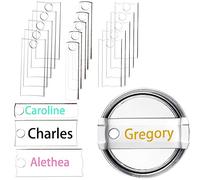 Lot de 15 plaques d'identification en acrylique pour gobelet Stanley de 1,2 l - 3 tailles - Plaque d'identification personnalisée pour gobelet Stanley