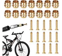 Lot De 15 Raccord Gaine Frein Disque Velo,Frein Hydraulique Vélo Olive,Insert Connecteur Olive,Aiguilles De Frein Hydraulique Set-Installation Facile,Adaptation Précise Pour Vtt & Vélo Route(Bh59)