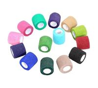 Lot de 15 rouleaux de pansement autocollant - 5 cm x 4,5 m - Bandage cohésif pour les premiers soins - Bandage cohésif pour poignet, cheville, animal domestique (couleur aléatoire)