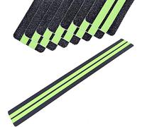 Lot de 15 rubans adhésifs antidérapants et phosphorescents de qualité supérieure - 15 bandes prédécoupées - Grain 80 - Empêche les risques pour les escaliers ou autres besoins de sécurité