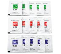 Lot de 15 sachets de solution tampon pH 4.00/6.86/9.18 - Précision ±0 01 pH - Pour étalonnage pH-mètre - Résiste à l'humidité