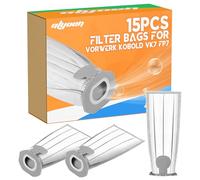 Lot de 15 sacs d'aspirateur pour Vorwerk Kobold VK7 FP7, accessoires pour sacs filtrants Kobold FP7 Premium, sacs d'aspirateur pour aspirateur Vorwerk