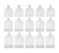 Lot de 15 sacs d'emballage rechargeables pour lotions de voyage, transparentes, vides, pour articles de toilette, distributeur de maquillage, shampooing, crème, 0,6 g, 15 pièces.