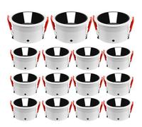 Lot de 15 Spots LED encastrés 3T 3,2 Pouces, déflecteur Profond antireflet, IRC90, intensité Variable, Disque Lumineux, 3 000 K/4 000 K/6 000 K, intensité Variable, Noir