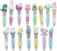 Lot de 15 stylos multicolores,4 couleurs,stylos kawaii enfants,cadeau de fête,stylos gadgets anniversaire enfants