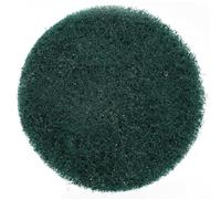 Lot de 15 tampons de polissage en nylon de 7,6 cm avec dos floqué | Disques à récurer industriels pour nettoyer les douches, baignoires, éviers et coulis | grains assortis vert, rouge, gris