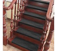 Lot de 15 tapis de marches d'escalier autocollants, antidérapants, surface confortable, tapis de sécurité (A/65 x 25 cm)