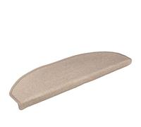 Lot de 15 tapis d'escalier 56 x 17 x 3 cm Non-Slip | 100 % polypropylène tufting, isolants acoustiques, chauds, lavables, pliables, ruban double face, protection supérieure et