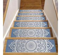 Lot de 15 tapis d'escalier antidérapants en papier pour marches en bois, 76,2 x 20,3 cm, pour intérieur et chien, enfants, personnes âgées avec adhésif réutilisable
