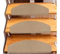 Lot de 15 tapis d'escalier antidérapants en polyester et PVC adhésifs pour intérieur et extérieur