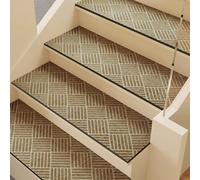 Lot de 15 tapis d'escalier antidérapants et insonorisants pour marches sûres et élégantes - Résistant aux intempéries et durable - 26 x 90 cm
