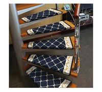 Lot de 15 tapis d'escalier antidérapants pour escalier en colimaçon - Tapis d'intérieur pour virage à gauche - Tapis de protection durable, facile à installer, sans traces, réutilisable pour des
