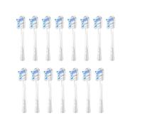 Lot de 15 têtes brosse à dents compatibles avec la électrique sonique LaiFen LFTB01-PAS(Transparent-Blue)