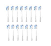 Lot de 15 têtes brosse à dents soniques compatibles avec la électrique LaiFen LFTB01-PAS, emballage sous vide(Transparent-Blue)