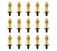 Lot de 15 têtes de micropulvérisation en cuivre 4/7 mm - Buse d'atomisation - Efficace pour l'irrigation du jardin - Système d'arrosage uniforme - Facile à installer - Or noir