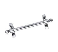 Lot de 15 tringles décoratives en laiton pour tapis d'escalier avec embouts ovales pour usage résidentiel/commercial - Parfaites pour support de tapis - Argenté