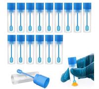 Lot de 15 tubes d'échantillons, Récipients de prélèvement d'échantillons, gobelets à selles en plastique avec bouchon à vis et cuillère, pour la collecte des déjections canines et félines 15 ml