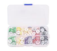 Lot de 150 boutons colorés à 2 trous en résine pour vêtements d'enfants, couture, décoration avec boîte de rangement en plastique (lapin)