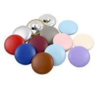 Lot de 150 boutons recouverts de cuir pour projets de couture personnalisés pour gilets, tricots, manteaux et vestes (beige, 18 mm)
