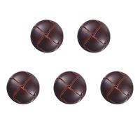 Lot de 150 boutons recouverts de cuir véritable marron rougeâtre pour travaux manuels et vêtements, pour gilets, tricots, manteaux et vestes (23 mm)