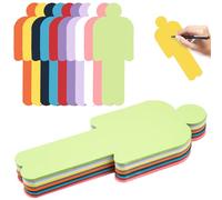 Lot de 150 cartes de modération humaines, 12 x 8 cm, cartes d'apprentissage, vierges pour bureau, école, présentation et modération, 10 couleurs