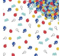 Lot de 150 confettis de table pour la rentrée scolaire, confettis de table en papier prêt à dispersion, rouge et bleu, décoration de table, fournitures de fête de bienvenue à l'école