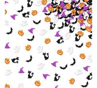 Lot de 150 confettis d'Halloween en papier citrouille pour table de chat noir effrayant, décoration d'Halloween ou fête prénatale