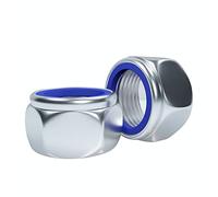 Lot de 150 écrous de verrouillage hexagonaux M5 en acier inoxydable 316 avec insert en nylon (150 pièces, 316 M5)