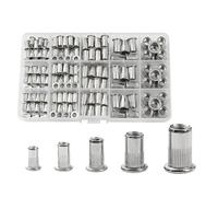Lot de 150 écrous for riveter filetés robustes en alliage d'aluminium M3/M4/M5/M6/M8 for riveteuse
