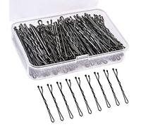 Lot de 150 Épingles à Cheveux Noir 5cm avec Boîte - Pince Plate Cheveux Femme Métal - Classique Barette Antidérapant pour Tous Types de Cheveux