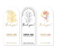 Lot de 150 étiquettes autocollantes de remerciement, étiquettes décoratives en forme de fleur, étiquettes cadeaux, grands autocollants de remerciement pour petite entreprise, décoration de boîte