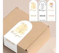 Lot de 150 étiquettes de remerciement - Étiquettes décoratives en forme de fleur, étiquettes cadeaux, emballages pour grandes et petites entreprises, décoration de boîte cadeau