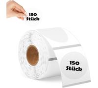 Lot de 150 étiquettes thermiques transparentes-50 mmx50 mm-Autocollants ronds transparents-Pour imprimante d'étiquettes Nelko PL70e-bt Munbyn