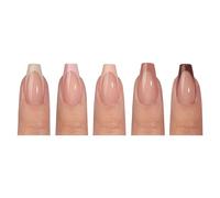 Lot de 150 faux ongles colorés à presser 3 en 1