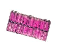 Lot de 150 faux ongles en gel UVS en acrylique avec graduation, couverture complète claire, double système d'ongles