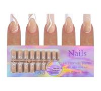Lot de 150 faux ongles faciles à changer pour French manucure - Sans danger pour les ongles naturels