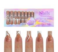 Lot de 150 faux ongles faciles à changer pour French manucure - Sans danger pour les ongles naturels