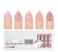 Lot de 150 faux ongles pré-apprêts et prêts à l'emploi pour manucure française Finition mate