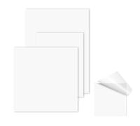 Lot de 150 feuilles de notes autocollantes transparentes, imperméables et réinscriptibles, pour bureaux, ménages (50 x 75 mm + 75 x 75 mm + 76 x 76 mm + 70 x 95 mm)