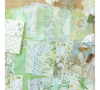 Lot de 150 feuilles de papier de scrapbooking pour journal, thème fleurs vintage, autocollants et accessoires de scrapbooking pour adultes, journaling, diary, fournitures de scrapbooking, junk journal