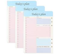 Lot de 150 feuilles de papier rechargeable pour agenda journalier non daté - Pour objectifs quotidiens, listes de tâches, habitudes, bureau, école