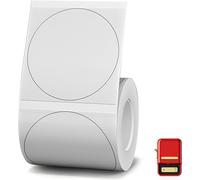 Lot de 150 feuilles d'étiquettes rondes autocollantes-50x50 mm-Compatible avec les imprimantes d'étiquettes thermiques NIIMBOT B1/B21/B3S-Papier thermique pour l'école,la maison,le