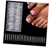 Lot de 150 formes d'ongles pour une application universelle en ABS - Design naturel - Étui de rangement inclus