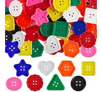 Lot de 150 grands boutons colorés pour enfants, boutons à coudre en plastique pour crochet, tricot, projets d'artisanat et d'artisanat, cadeaux faits à la main