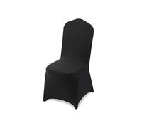 Lot de 150 Housses de Chaise Extensibles en Elasthanne Mariage Noir