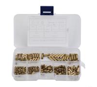 Lot de 150 inserts chauffants en laiton M3 pour impression 3D, assortiment d'écrous filetés moletés (M3 x 3-12 mm) dans une boîte de rangement