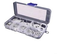 Lot de 150 joints plats en cuivre avec boîte pour carter offrant une excellente conductivité électrique et thermique pour une utilisation dans les appareils et les véhicules (feuille d'aluminium 150