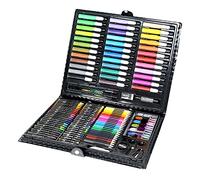 Lot de 150 kits de peinture aquarelle pour adultes, adolescents, enfants, débutants artistes avec pastels à l'huile, crayons, marqueurs, crayons, trombones, aquarelles, ciseaux, taille-crayon, règle